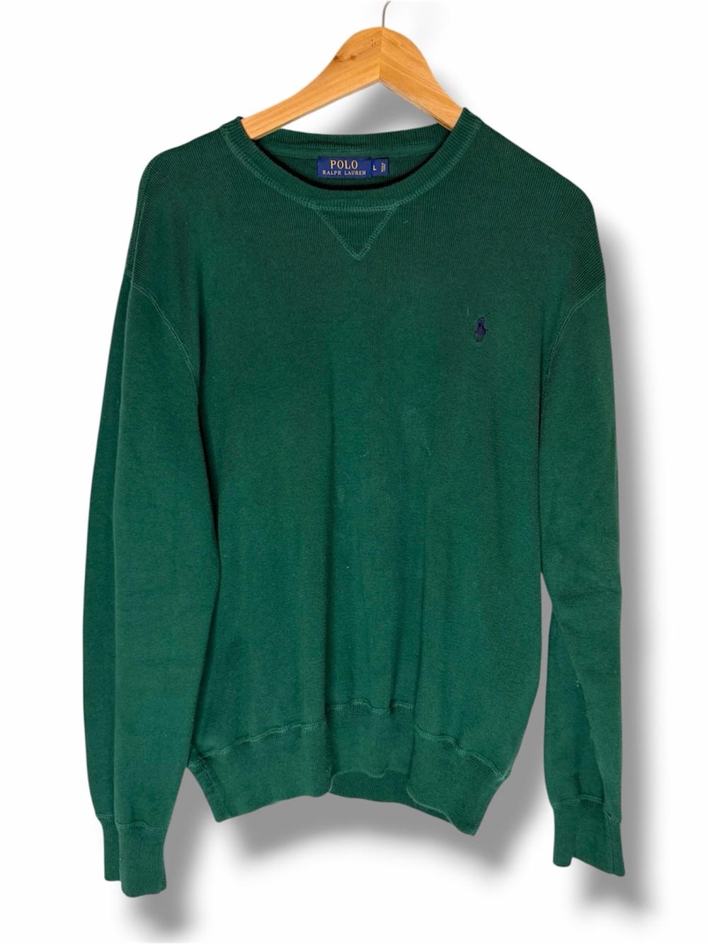 Polo Ralph Lauren Green Crewneck Sweatshirt Men’s Large Cotton Preppy